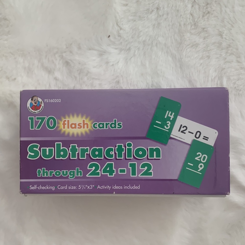 Subtraction Flash Card 170 self- checking